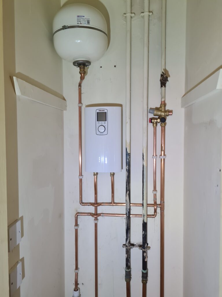 Electric-boiler-installation-water-heater-in-Stoke-on-Trent-and-expansion-vessel