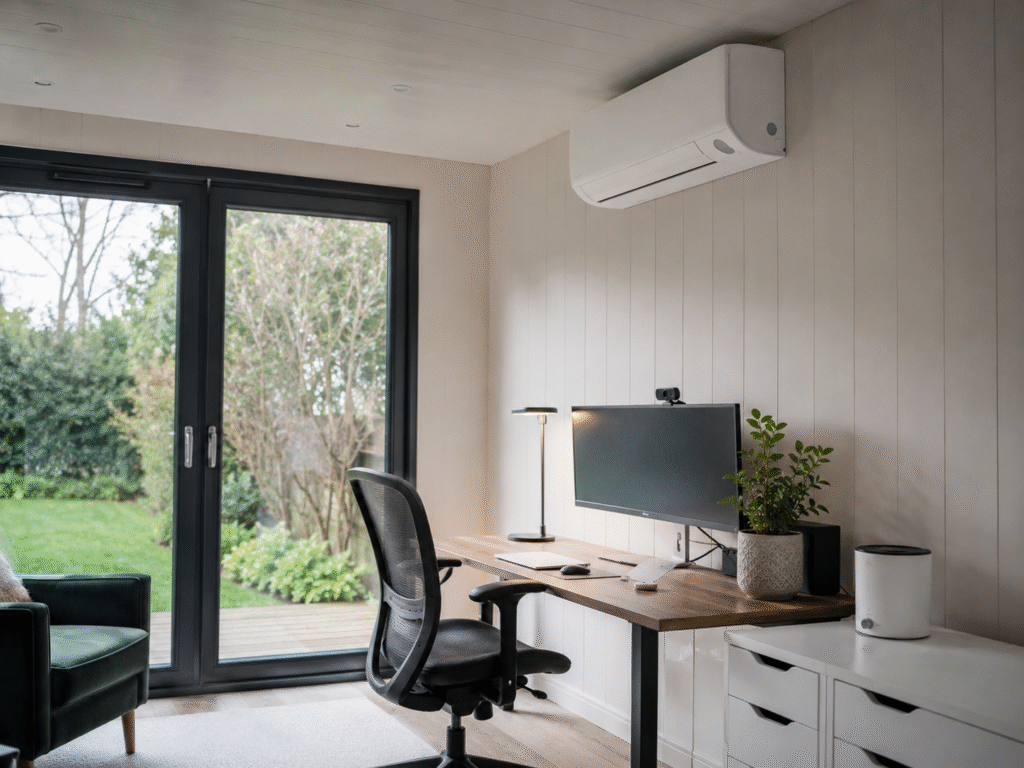 Garden room air con installation