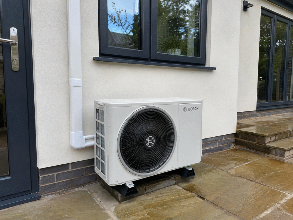 Bosch air con Installation unit - back garden